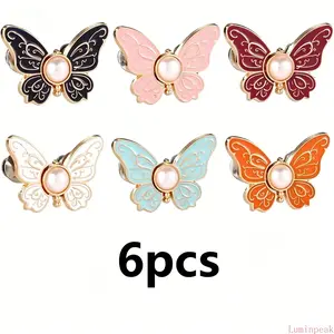 6 Pcs Butterfly Waist Tighteners for Women, No Sew No Tools Adjustable Button Clips, Practical Buckle Pins, Convenient Accessories for Loose Jeans, Skirts and Dresses