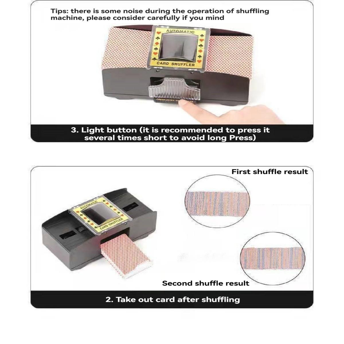 Automatic Shuffling Machine with Battery, Poker Card Dealer, Compatible with 2/4/6 Decks, Requires 4 Aa Batteries, Ideal for Gaming