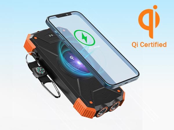 BLAVOR Solar Charger Power Bank, Portable Wireless Charger with 20W Fast Charging, USB-C Function, Dual Flashlight for Camping BLAVOR Solar Charger Power Bank, Portable Wireless Charger with 20W Fast Charging, USB-C Function, Dual Flashlight for Camping