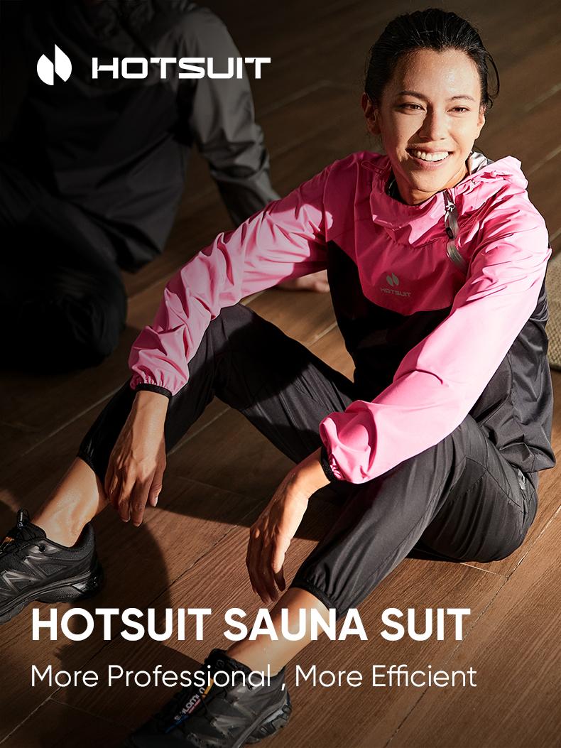 HOTSUIT Unisex Sauna Suit Sportswear Sweat Suit Boxing Exercise Jacket and Pants Fitness Training Clothes Outdoorfun Athletic Workout Women  Men