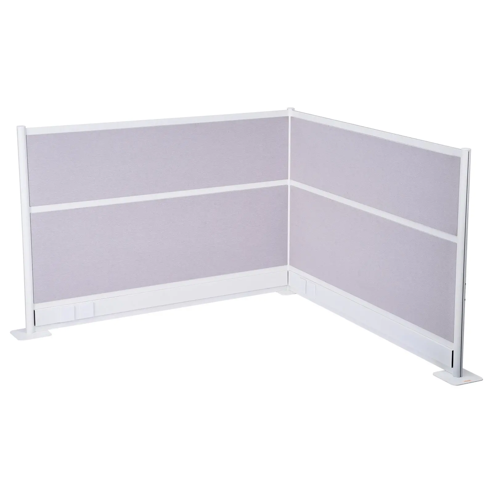 VEVOR Office Divider Privacy Partitions, 2-Pack, 72" x 48" Room Divider Walls, PET Workstation Cubicle Partition with Outlet Covers, Freestanding Privacy Panels for Office Library School