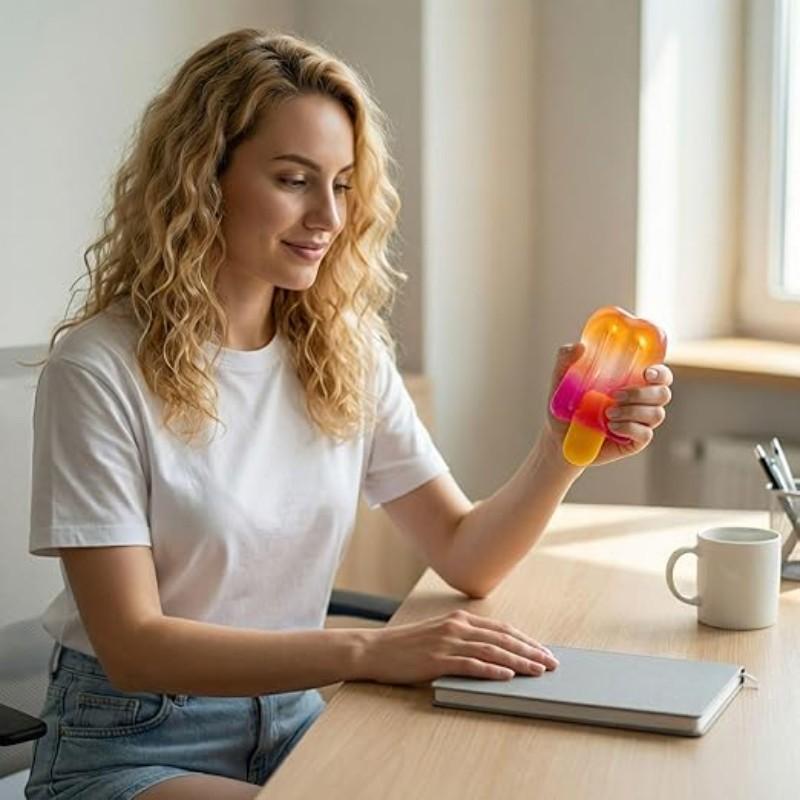 Doh Ice Cream Squeeze Stress Ball, Cute Squishy Moldable Fidget Toy, Slow Rise Relaxing Sensory Tool, Anxiety Relief Squeeze Ball, Decompression Squeeze