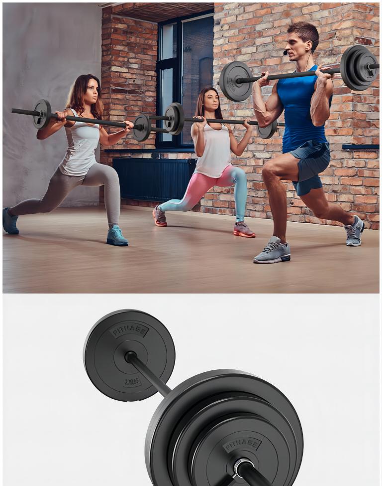 Relife Adjustable Barbell Weight Set for Home Gym, Barbell Weight Set for Lifting and Body Building, Black Muscle Training Equipment Muscle Exercise Equipment SpringStatements