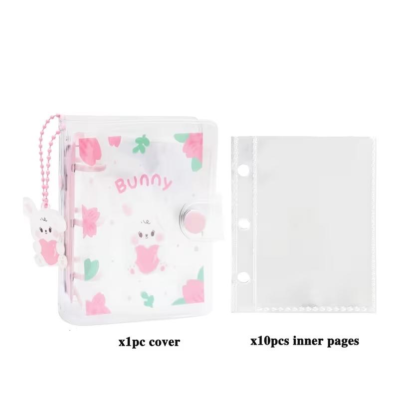 PVC Transparent Card Album, Polaroid Photo Album, A8 Mini 3-Hole Binder, Star 3-Inch Single Slot, Small Card Organizer