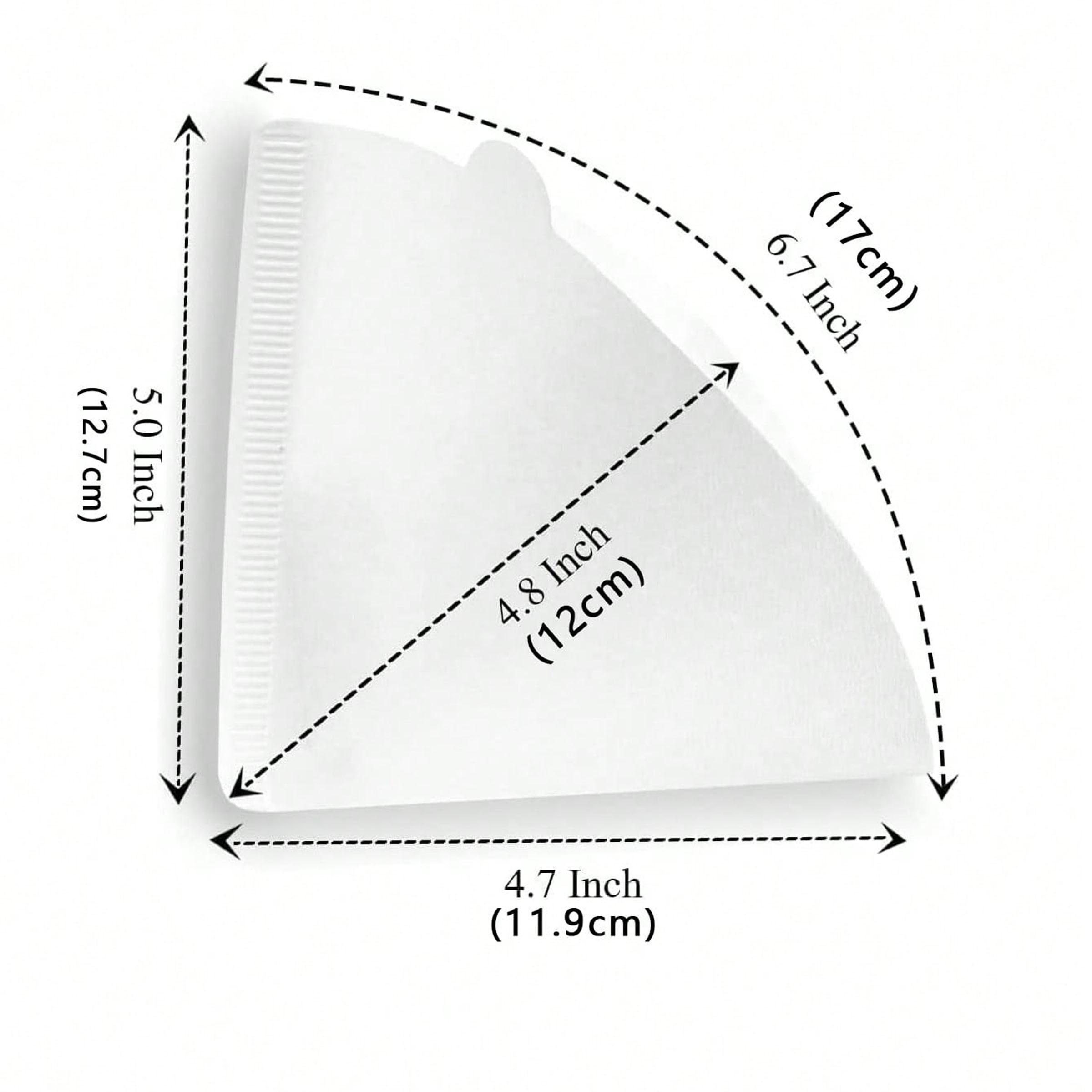 50 Pcs Coffee Filters, Conical Paper Filters, Easy to Use, Upgraded Design, V02 Size, V-Type Pour over Coffee Filters, Compatible with Drip Coffee Makers