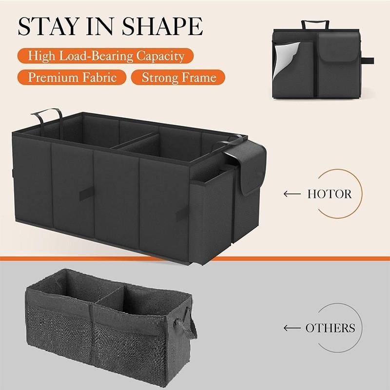 Foldable Car Trunk Organizer, Large Capacity Suv and Sedan Storage, Durable Automotive Organization, Multi-Compartment Tool Box
