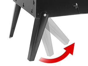 GEEKHOM Portable Charcoal Grill, Outdoor Small BBQ Grill with Barbecue Accessories, Folding Camping Grill for Outdoor Cooking Travel Picnic Patio Beach Hiking Park, Height Adjustable for 3 to 5 People