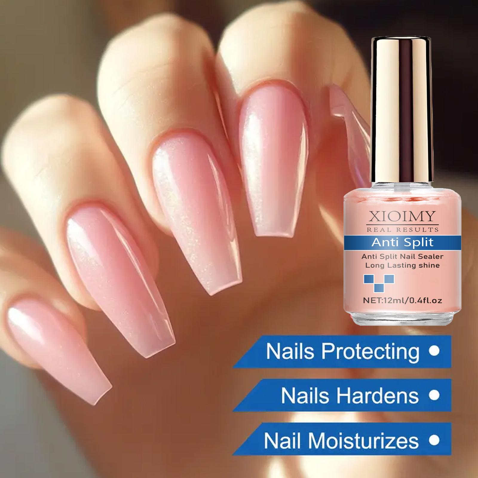 Xioimy 12ML Natural Nail Strengthener with Keratin, Super Effective Anti-Crack Care, Nourishing Healthy Nails, Fast-Drying Non-Irritating Formula