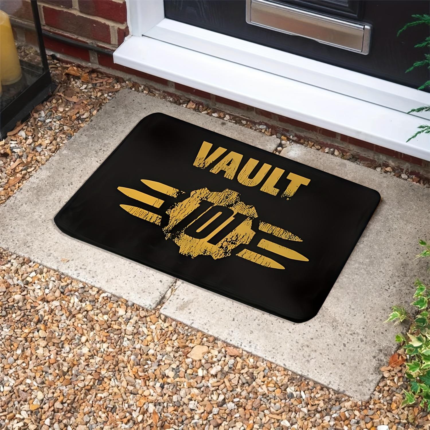Machine Washable Fallout Vault 101 Welcome Doormat, Non-Slip Rectangle Polyester Indoor Outdoor Entrance Mat for Front Door, Kitchen, Porch - Home Decor Rug