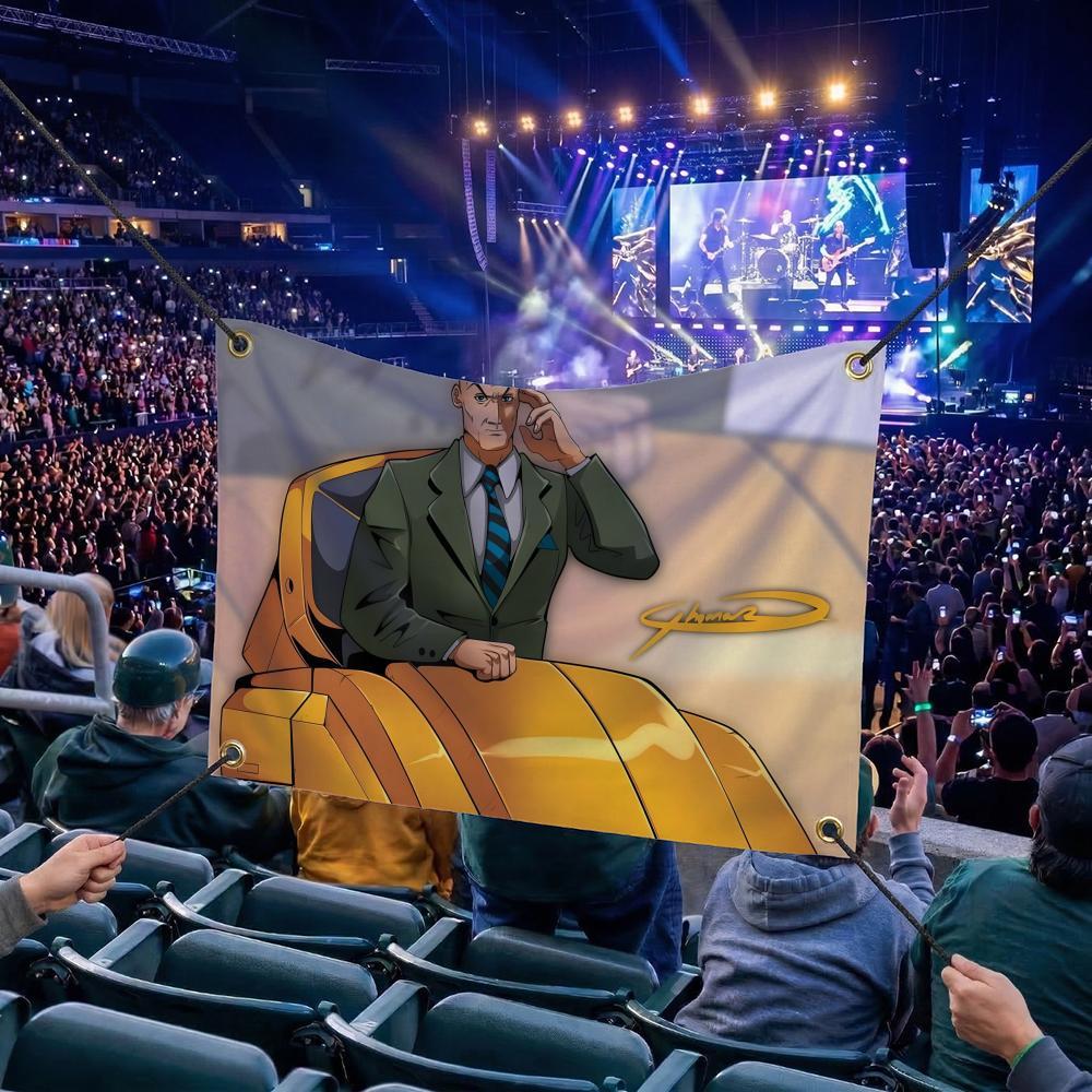 P-Professor X MOVIE Flags Multi Size Atmosphere Flag, Cheerleading Hand Pulled Banner, Portable Outdoor Event Flag & Wall Decor for Sports, Parties, Home and Room Decoration