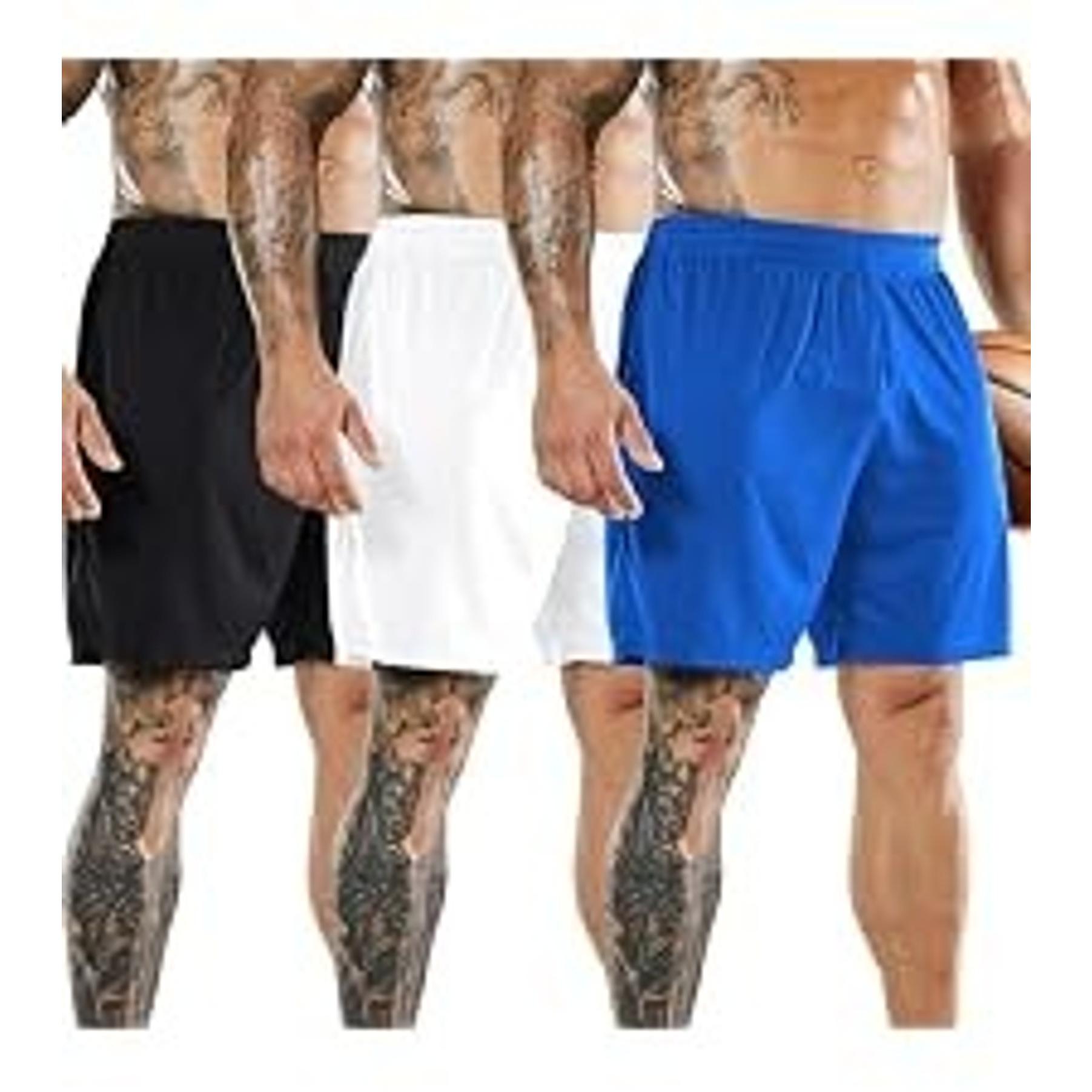 Men's Pocketless Soccer Shorts - Quick Dry Athletic Basketball Apparel | 100% Recycled Polyester, Lightweight Stretchy Knit, Soft No-Pocket/No-Liner Design, Elastic Waist with Inner DrawstringGift