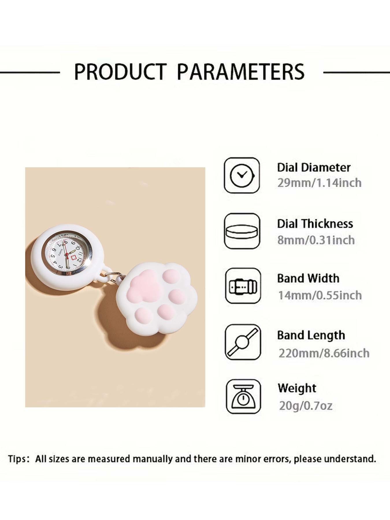 Nurse Watch, Large Easy-Read Dial, Adjustable Strap, Pocket Watch Essential for Nurses, Comfortable and Practical Design