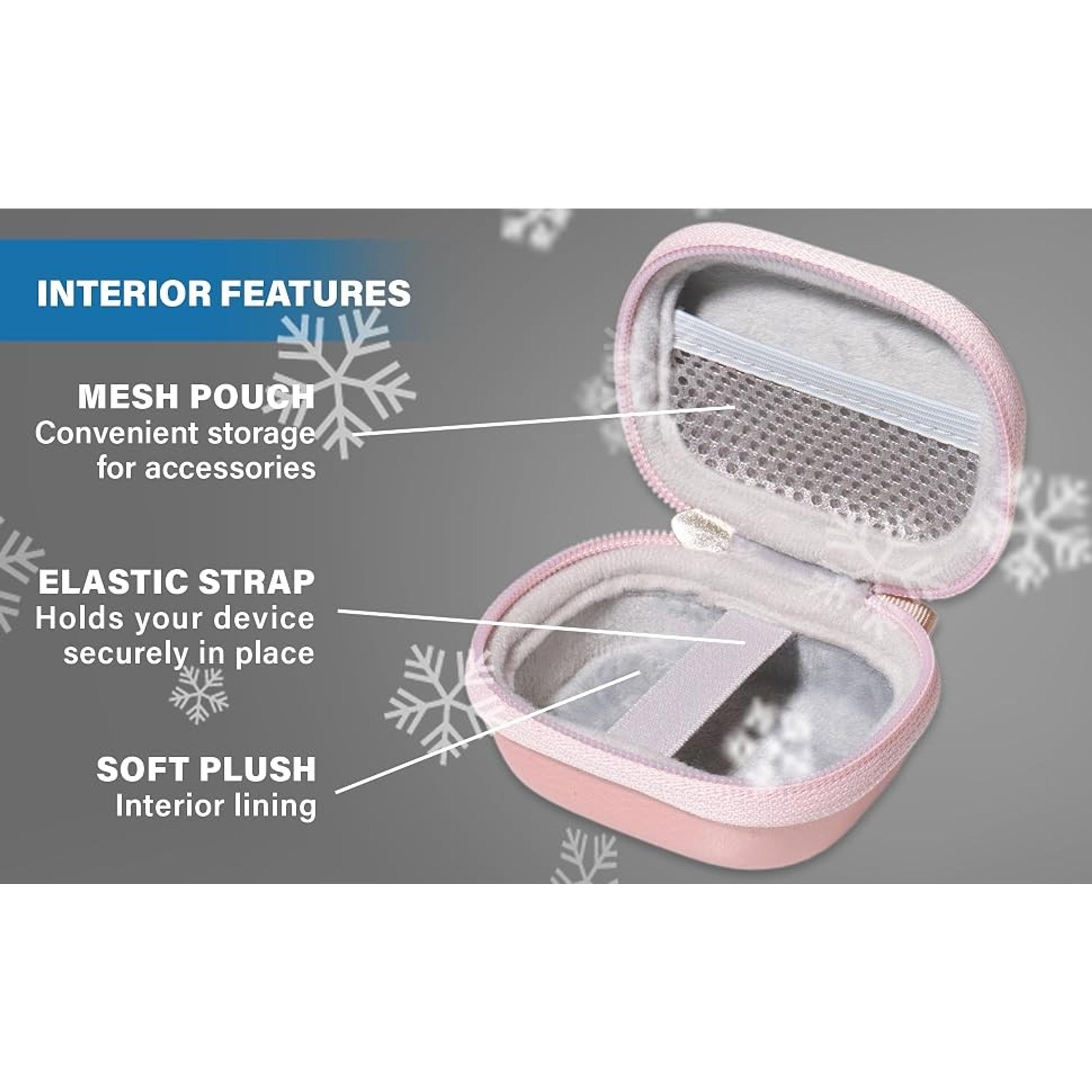 Case for Bluetooth Headphones True Wireless Earbuds 60H, Mesh Pocket for Charge Cable (Rose Gold)Gift