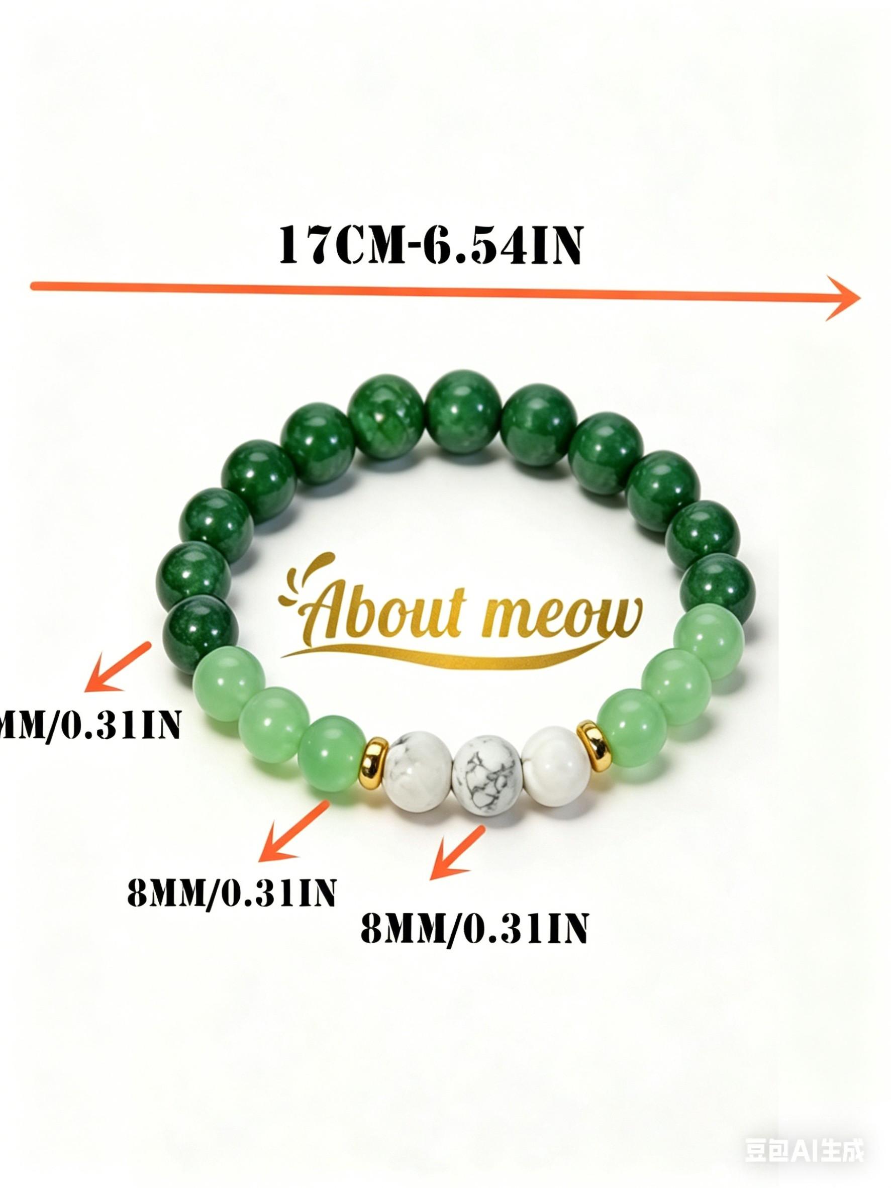 Natural Gemstone Crystal Raw Stone Bead Bracelet, Women's Crystal Bracelet Set, Gift for Girlfriend, About Meow Charging