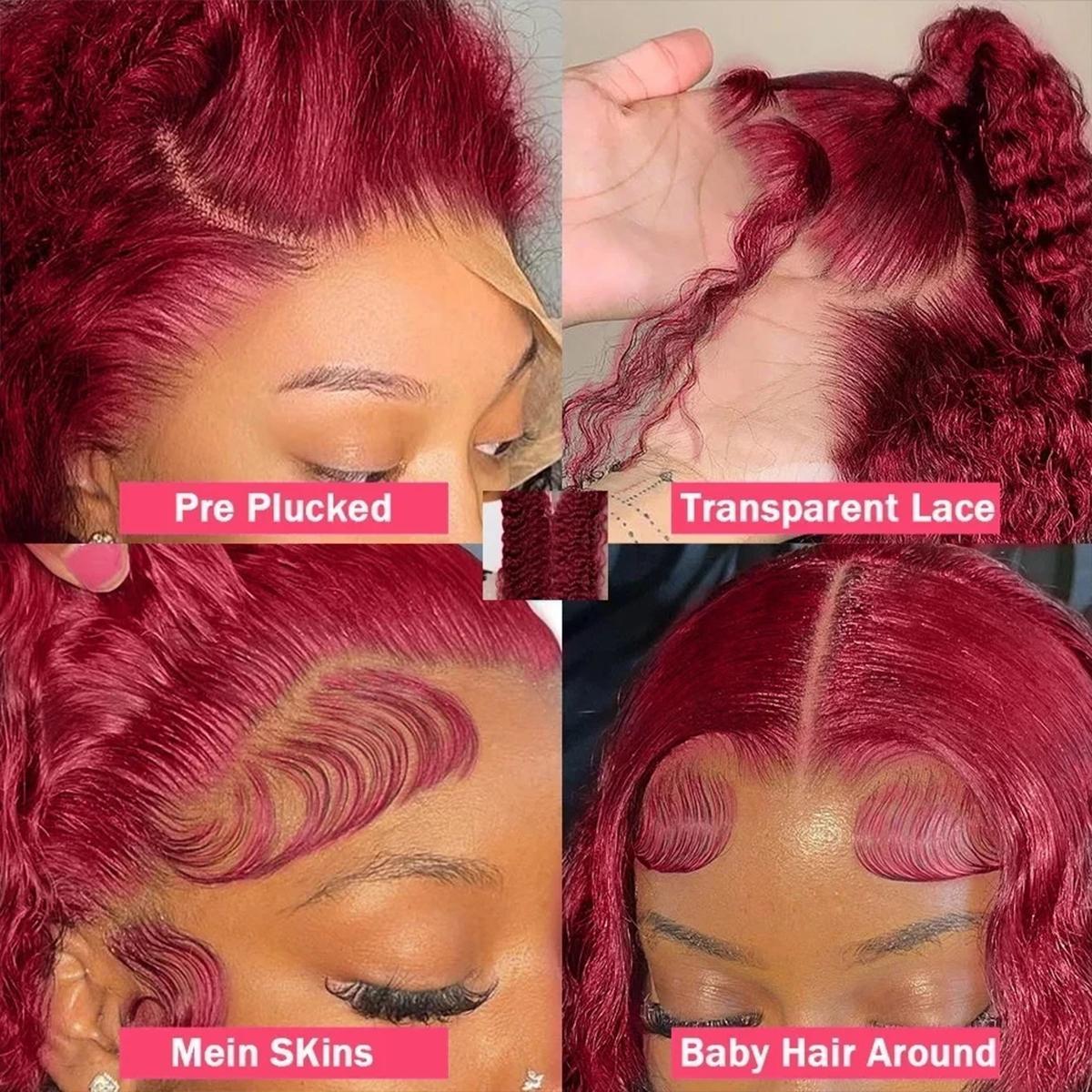 CheetahBeauty 200% Density 99J Burgundy/Natural Black/T1B/4/27/FB30 Highlight Deep Wave Human Hair Wig 13x6 HD Transparent Lace Front Remy Hair Wigs Pre Plucked Brazilian Deep Wave Human Hair Wig For Women #tiktokshopmemorialday #weeklydeals CheetahBeauty 200% Density 99J Burgundy/Natural Black/T1B/4/27/FB30 Highlight Deep Wave Human Hair Wig 13x6 HD Transparent Lace Front Remy Hair Wigs Pre Plucked Brazilian Deep Wave Human Hair Wig For Women #tiktokshopmemorialday #weeklydeals