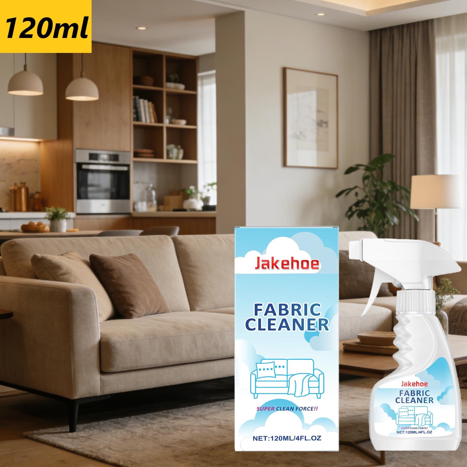 Jakehoe Fabric Cleaner Liquid, Sofa Rug Curtain Stain Remover, Daily Household Foam Cleaning Agent, 120ML, No Pesticide, Non-Prop 65