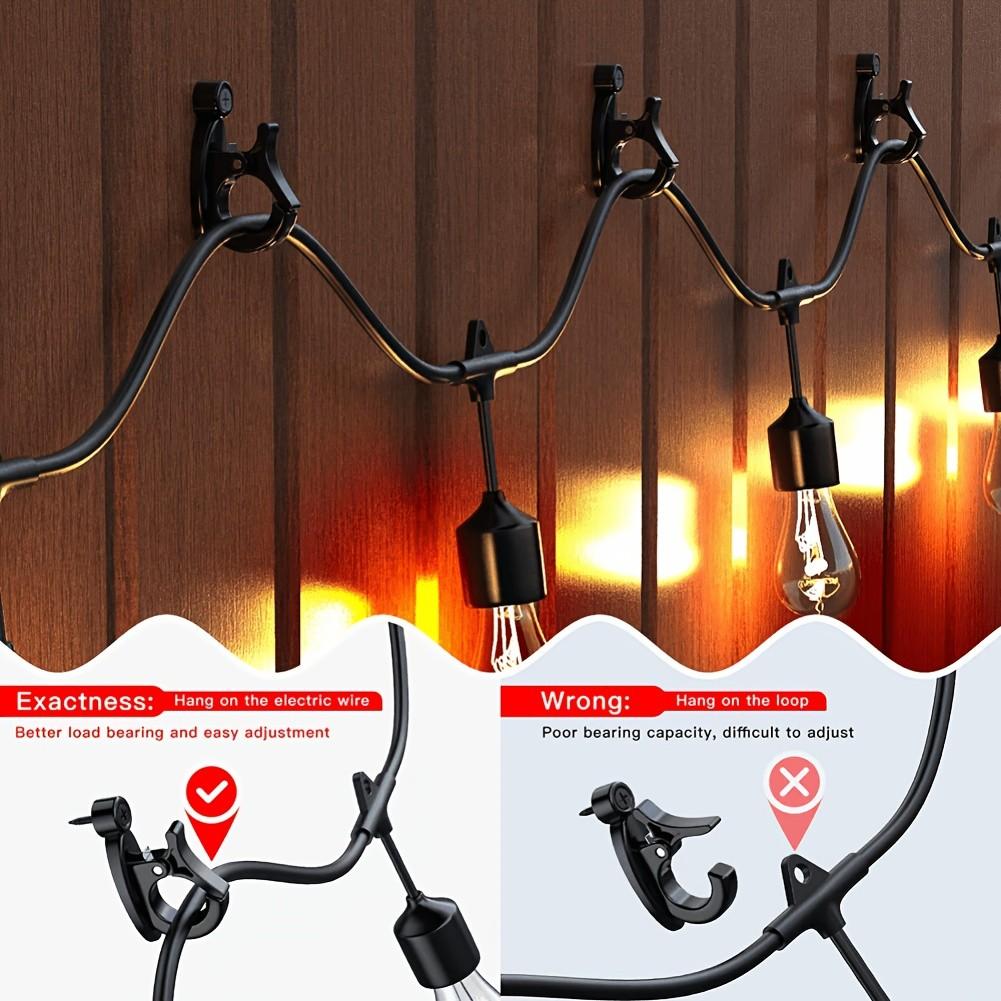 Multifunctional Screw-In Hooks, Hangers for String Lights, Plants, Wind Chimes, Halloween Christmas Patio Decor