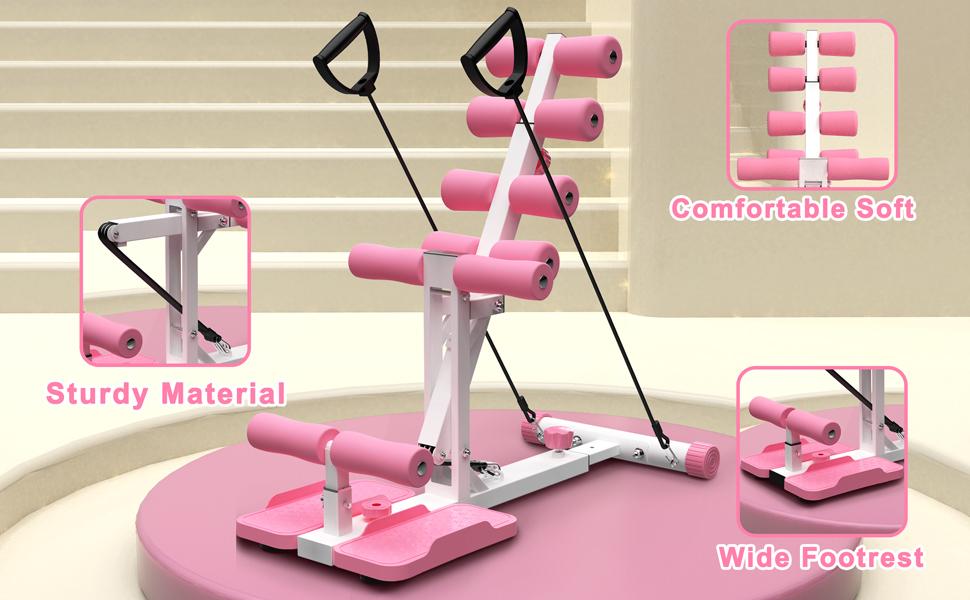 Deep Squat Machine, Glutes Trainer Machine, Core & Leg Exercise, Push Up Workout Equipment at Home Gym