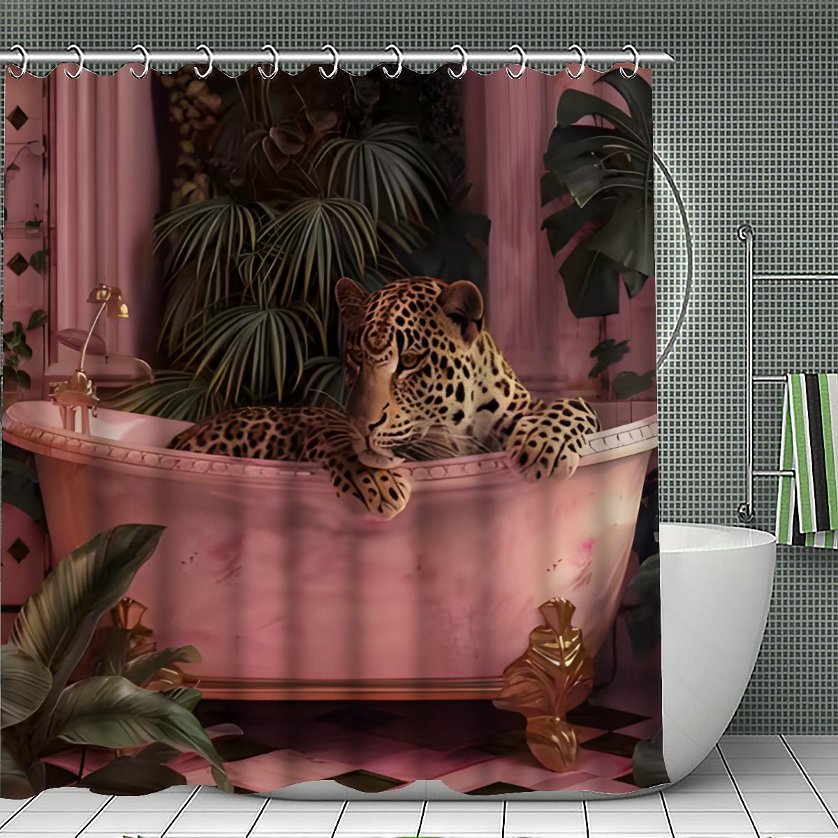 Sun & Moon Pattern Patchwork Shower Curtain Set, Colorful Bathroom Curtains with 12 Hooks, Ideal for Home Hotel Salon Dormitory, Bathroom Decoration Accessories