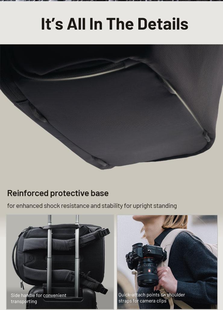 PGYTECH OneGo Lite Camera Backpack Water-Resistant DSLR/Mirrorless Bag for Sony/Canon/Fujifilm, Drone Backpack, Tripod Mount Travel & Weekend Photography Pack for 14" Laptop Photographic Kit