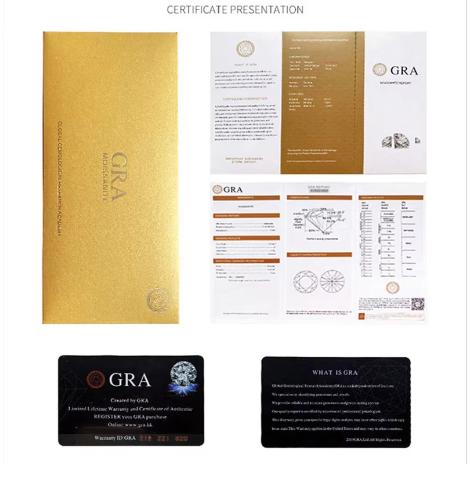 GRA Certified Moissanite 6 Prong Pendant Necklace Genuine Sterling Silver Synthetic Moissanite Necklace Sparkling Women's Fine Jewelry