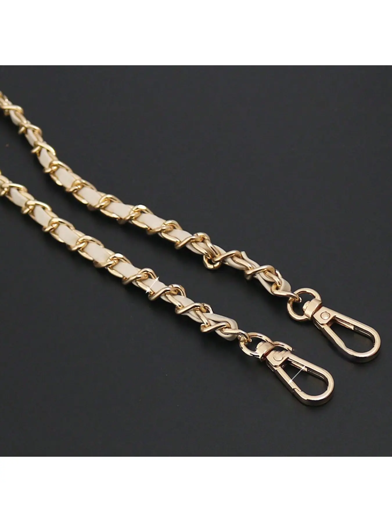 A PU leather chain shoulder strap, suitable for handbags, backpacks, phone cases, etc., can be used as a single shoulder crossbody strap or a replacement accessory for metal chain bags, a versatile crossbody bag chain shoulder strap, Accessories for Bags