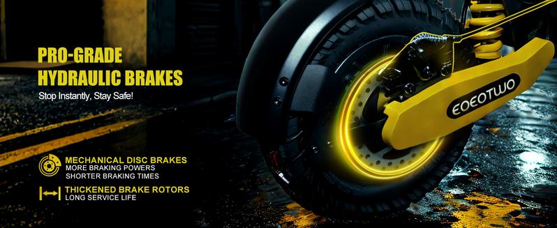 EOEOTWO electric scooter for adults, 25/40 miles long distance, maximum speed of 28 MPH, 1200W electric scooter foldable, 11-inch off-road tires, turn signal lights, double suspension and double brakes