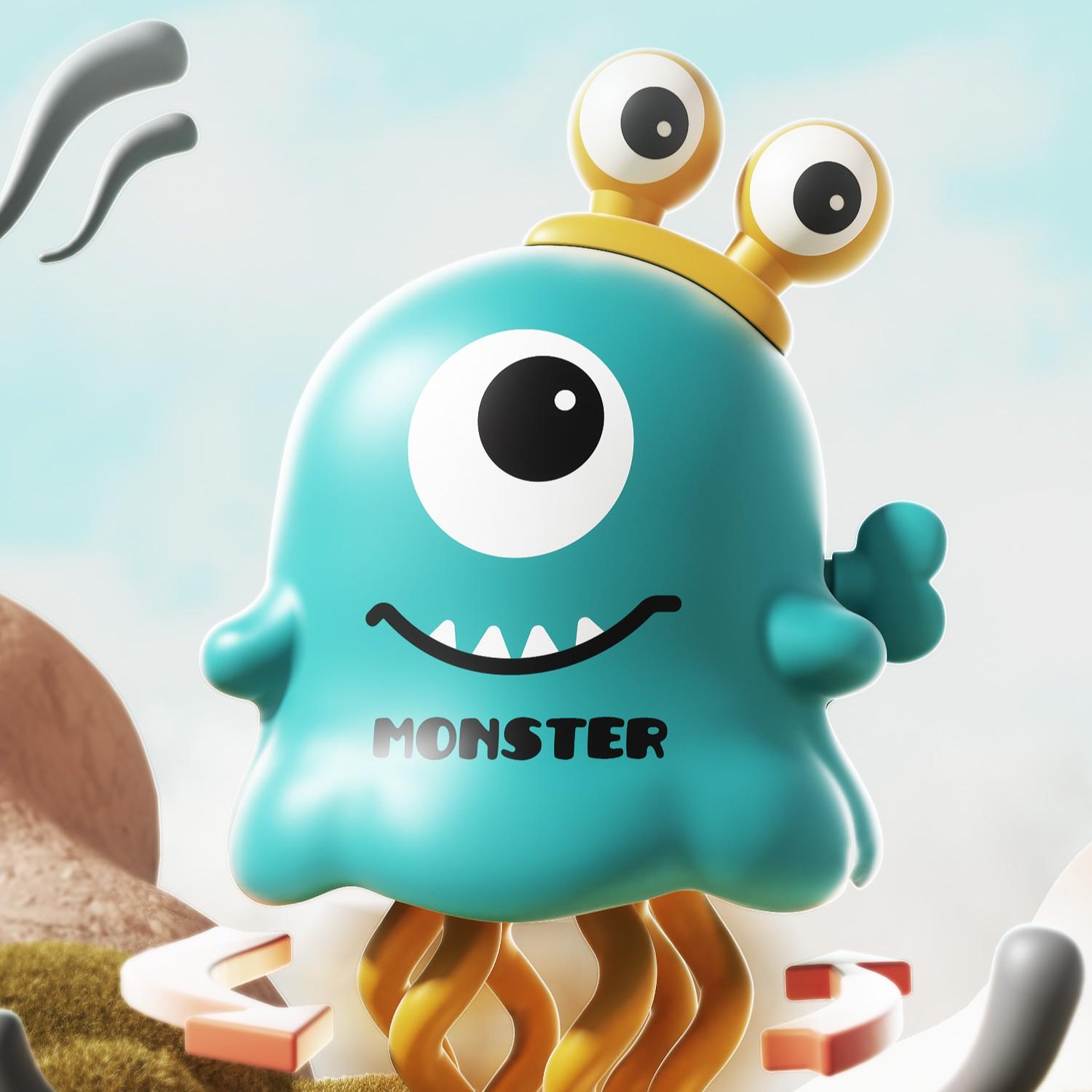 1pcs Cute Dancing Monster Wind-Up Toy, Realistic Baby Animal Stress Relief, Crawling Running Toy for Kids Aged 3+, Baby Play