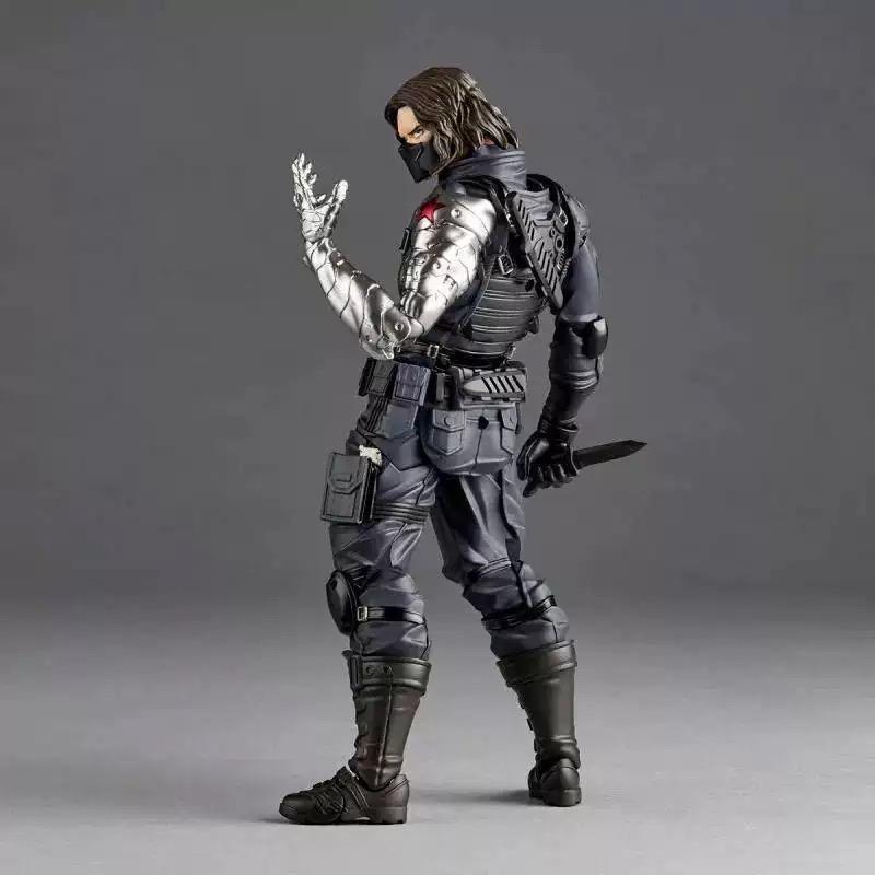 Moon Knight Figure Revoltech AMAZING YAMAGUCHI Avengers Marc Spector Winter Soldier Action Figurine PVC Movable Model Toys Gifts