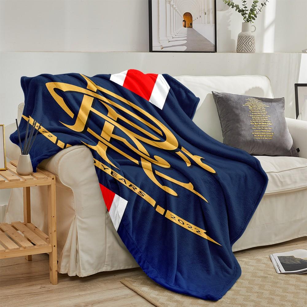 Lion Rangers Team Logo Flannel Blanket, Ultra Soft Digital Print Throw, Sofa Bed Office Travel Use, Perfect Holiday Gift