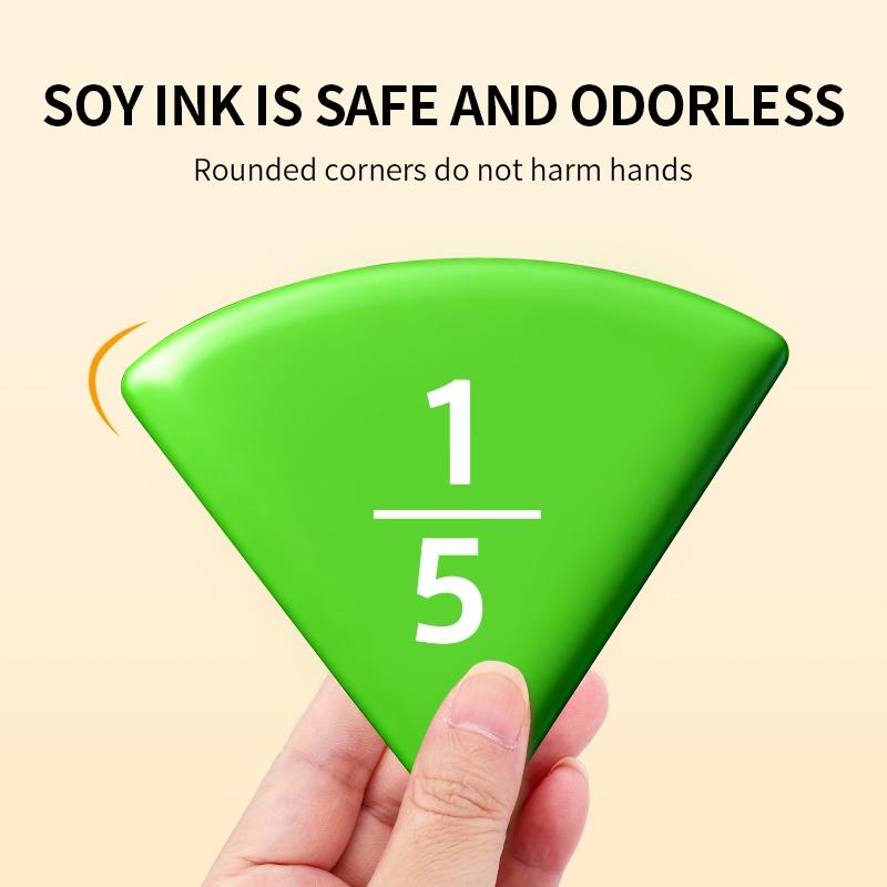 Elementary Math Fraction Visualization Teaching Aid, Visual Learning Tools, Magnetic River Rocks & Circular Set, Montessori Home Education Materials