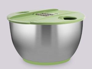 Susteas 5-in-1 Multifunctional Salad Spinner – Large Stainless Steel Chopper, Colander, Dehydrator, Drainer & Bowl – Versatile Kitchen Tool Durable Vegetable Slicer Fruit Vegetable Slicer Utensils