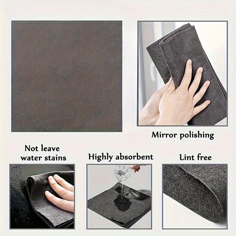 Magic glass cleaning cloth, multi-purpose polyester wipes, suitable for windows, mirrors, car washes, kitchens and bathrooms, thickened and trace-free
