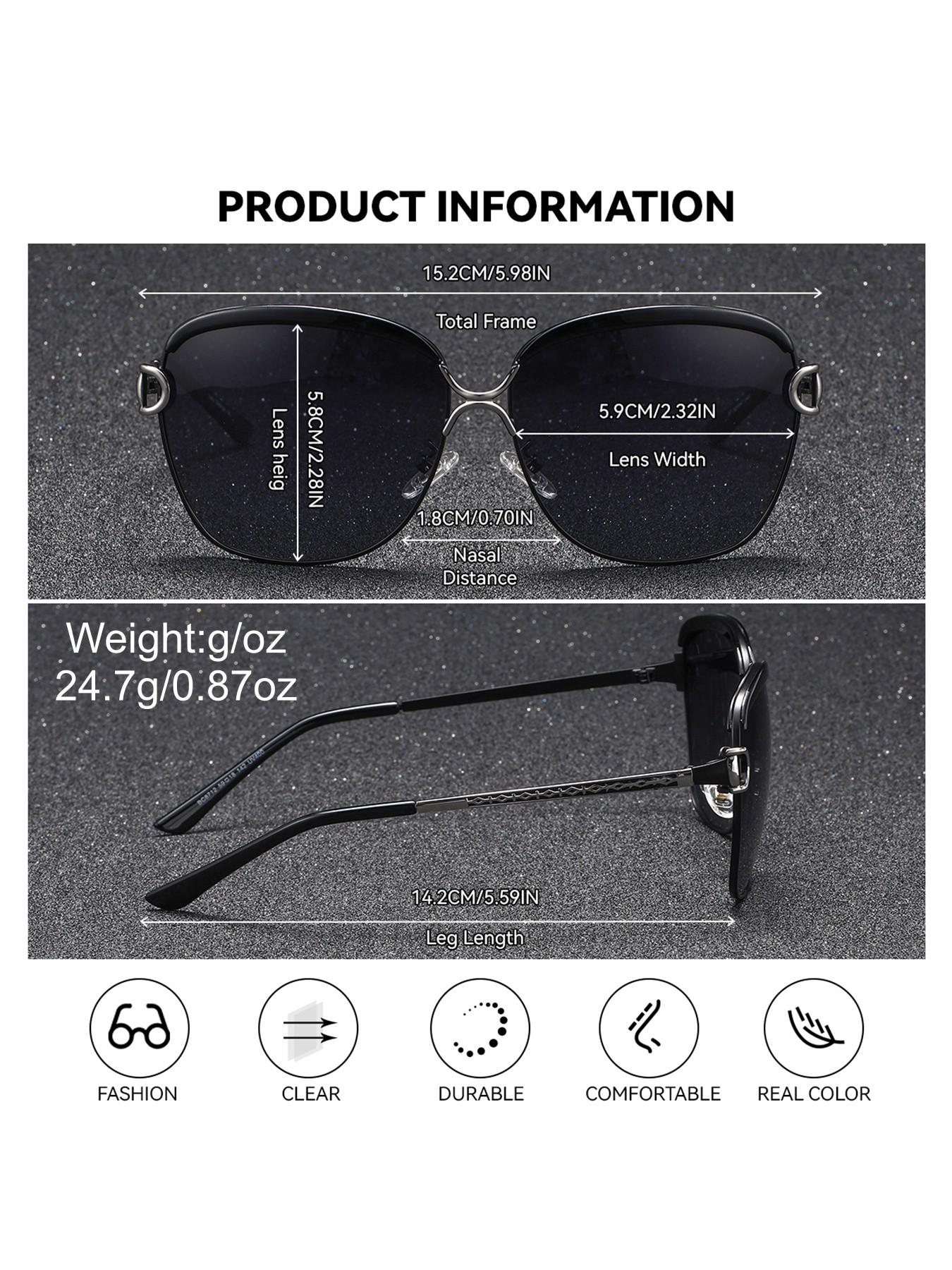 BACURY Retro Stainless Steel Polarizing Sunglasses With Square Frames, Versatile For Beach Vacations, Windproof, Dustproof, Uv Resistant Daily Travel, Driving And Hiking To Reduce Glare