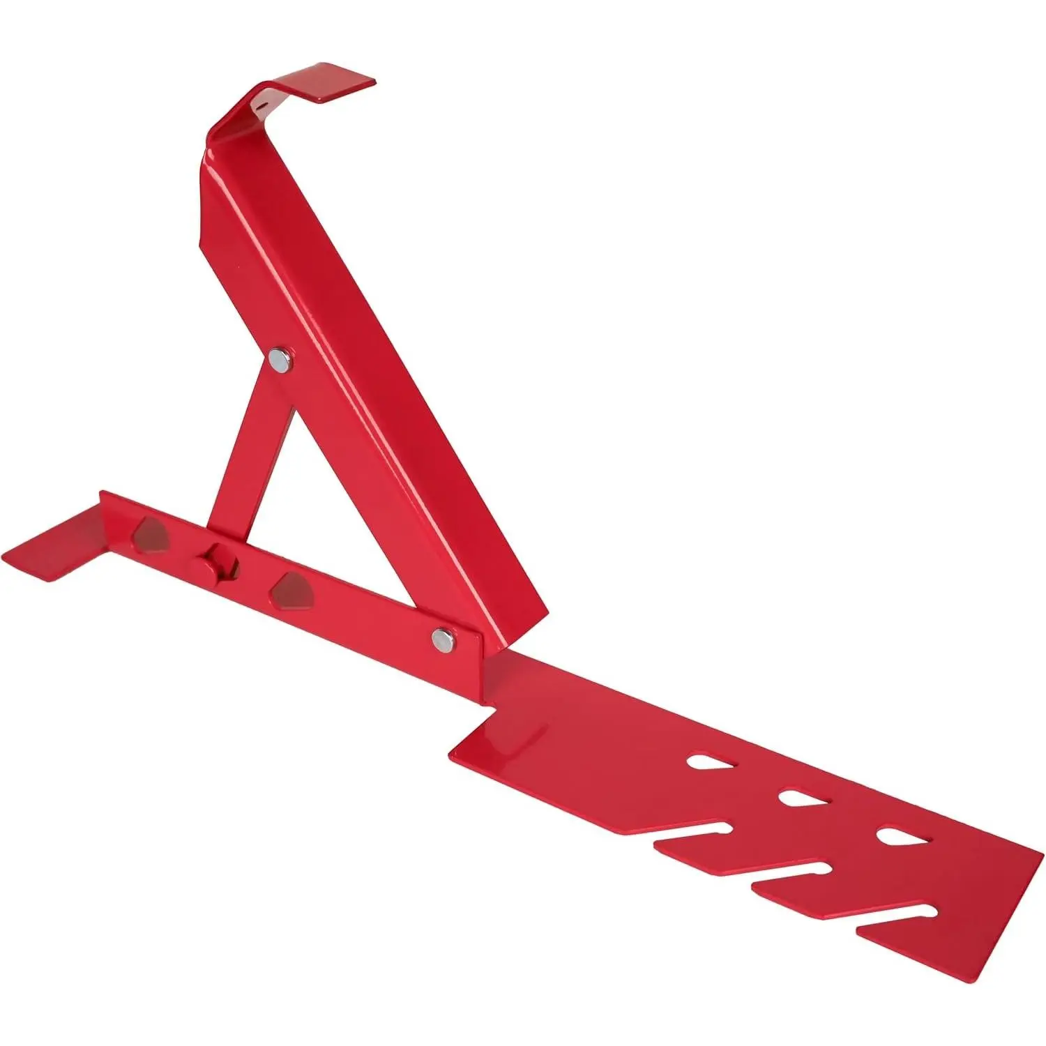 Adjustable Roofing Bracket for 30, 45, or 60 Degree Pitches, 10 Inch Platform, Powder Coated Red, OSHA Compliant