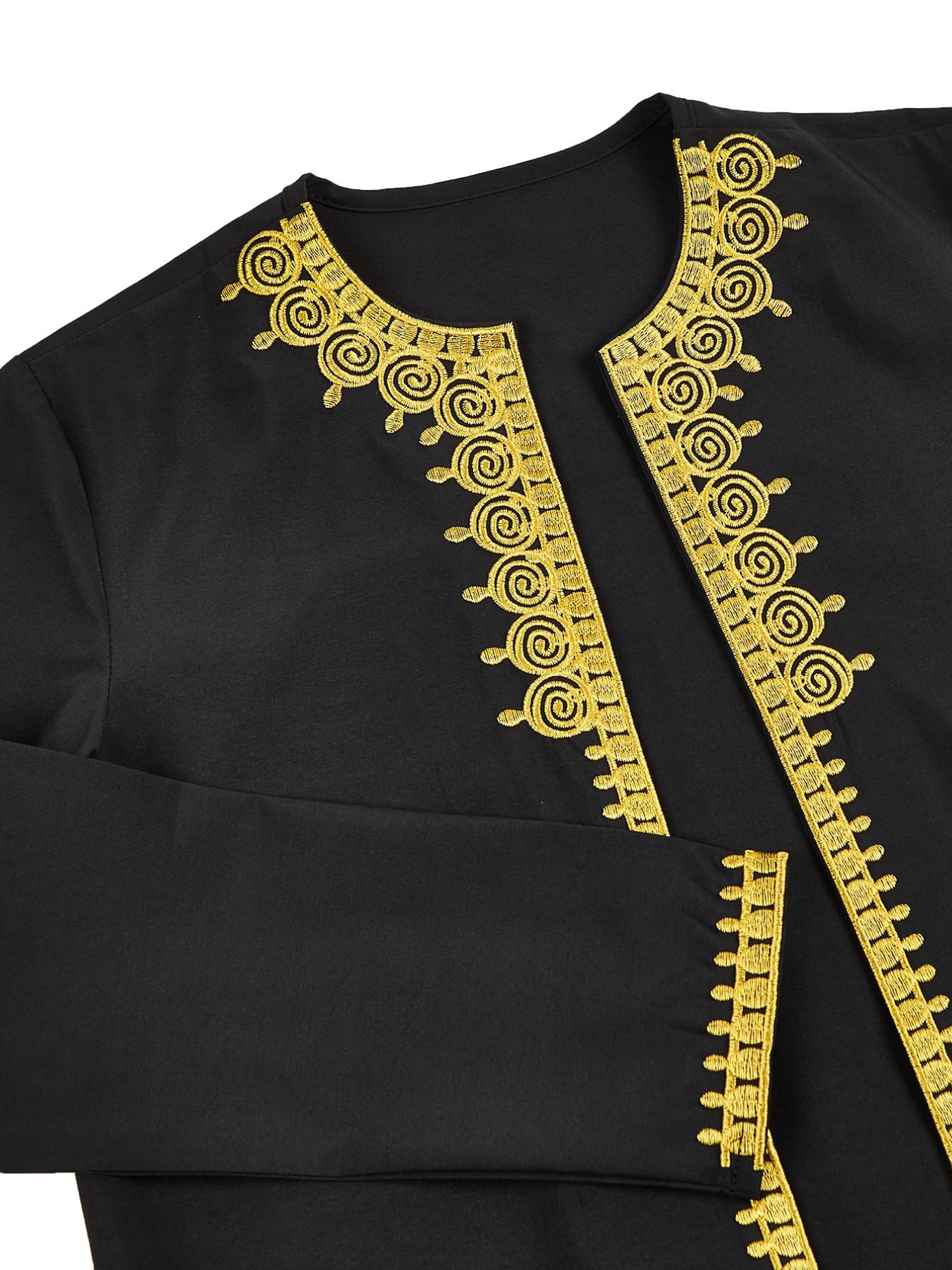 Ethiopian Traditional Kids Costume Set, Gold Embroidered Dress, Overseas Bestseller Return, Unique Cultural Fashion