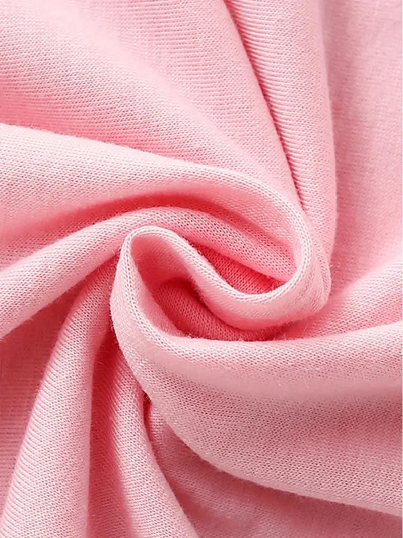 Kpop Hunter Girl Group New Year Hot Pattern Print Girls Casual Round Neck Loose Sports T-Shirt, Elastic Fabric, Kids Outdoor Indoor Activities