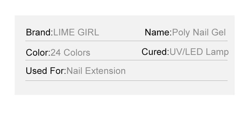 Limegirl Professional Poly Nail Gel Extension Kit, 1 Set Gel with 48W UV Lamp, 100Pcs Nail Extension Tips Nail Strengthener Builder with Soak-Off UV Gel, Manicure Salon Set，for Beginners，Gift for Women polygel  nail  kits manicure lover