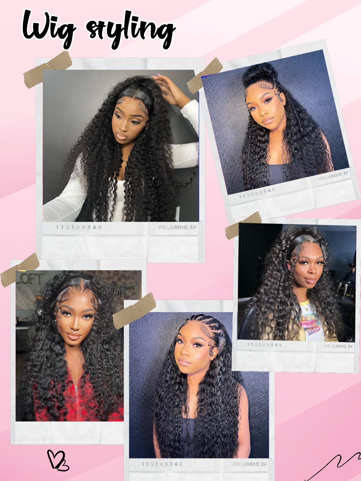 [26 Inch Only $135] STERLY 200% Density Glueless Wigs 13x6 Full Lace Frontal Water Wave Wig Human Hair Wig Pre Plucked Pre Cut Deep Wave Wig Ready to Wear Glueless Curly Wig Human Hair for Women Beginner Friendly Wig Full Lace Frontal Wig