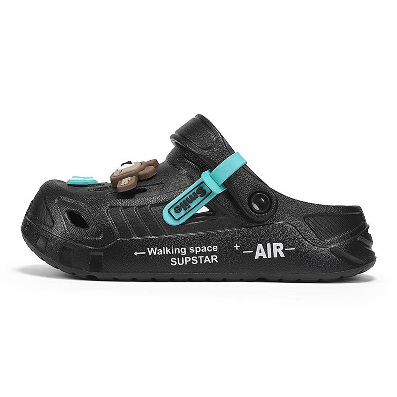 Thick Sole Height Boosting Bear Shoes, Hollow Out Design, Casual Eva Slippers, All Seasons, Less Than Ankle Height, Solid Pattern