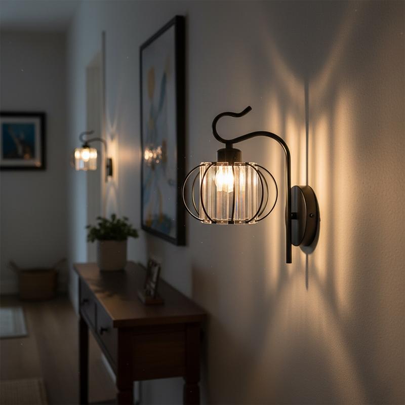 /gold Crystal Wall Light, Straight Groove E2 Socket Creative Lamp, Suitable for Hallway/bedroom/living Room, Indoor Lighting (no Bulb Included)