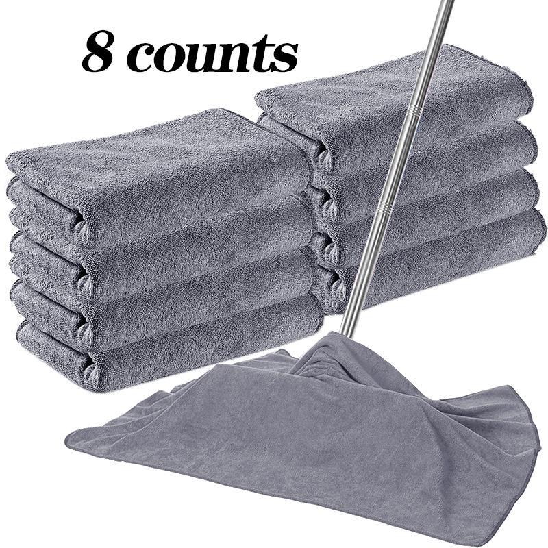 8/10/12 Pack Microfiber Towels, Reusable Kitchen Cleaning Towels, Soft Absorbent Car Wiping Cloths, Car Wash Microfiber Towel, Durable & Eco-Friendly