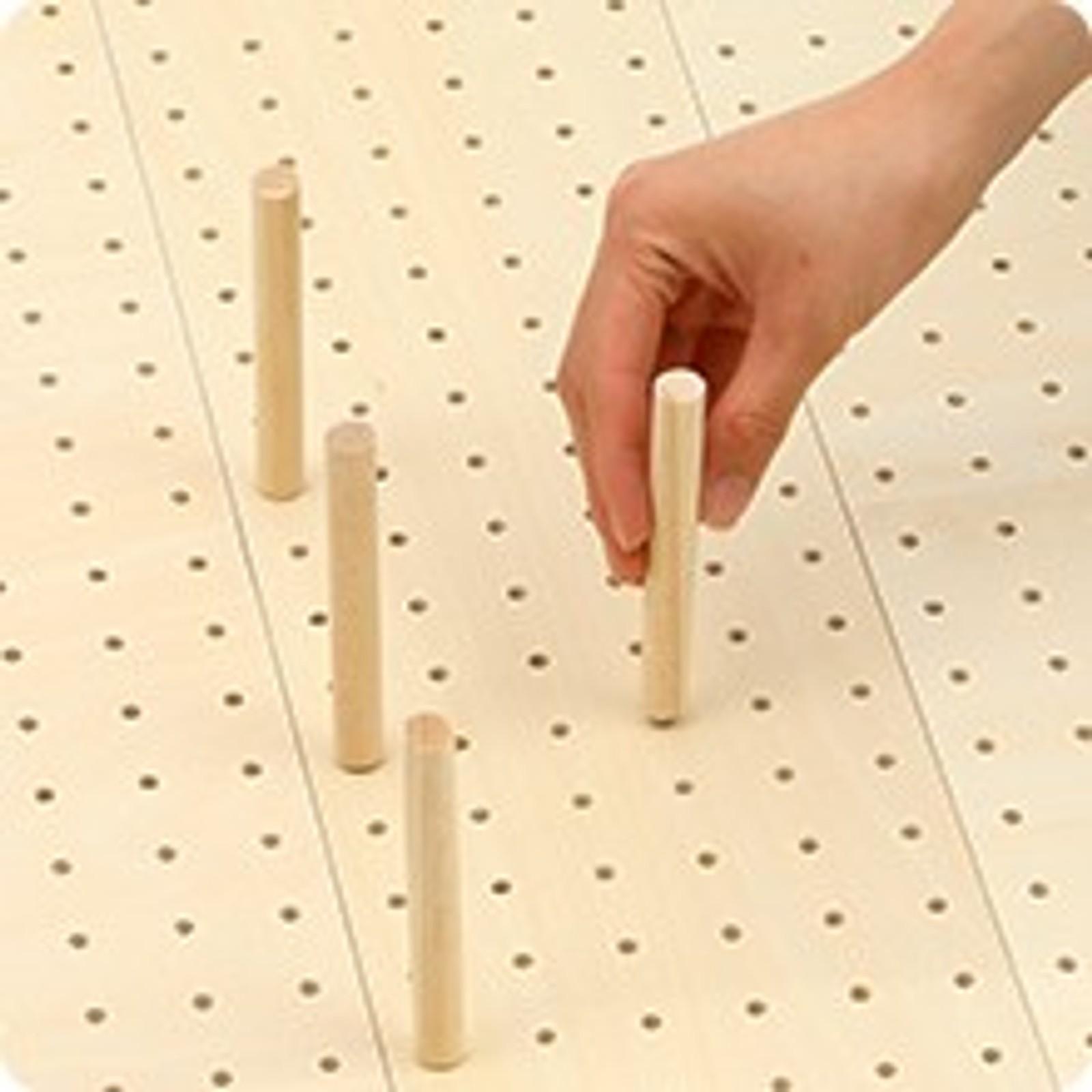 3 Pcs Wood Pegboard Drawer Organizer with 32 Pegs Wooden Peg Board Drawer Shelf Organizer Adjustable Peg System for Dishes Plate Pot Container Cookware Utensil Kitchen(17 x 5.91 in)