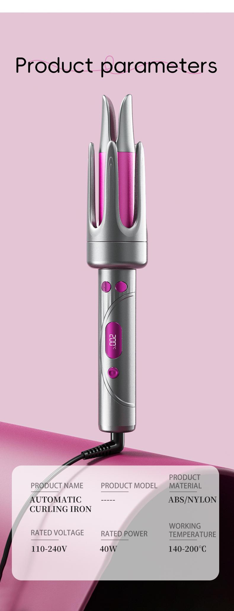Automatic Hair Curler, 33mm Home Spinning Curling Iron, Negative Ion Automatic Curling Wand, 4 Temperature Modes, For Women's Hairstyles, Valentine's Day Gift, Automatic Curling Iron, Hairdressing Products