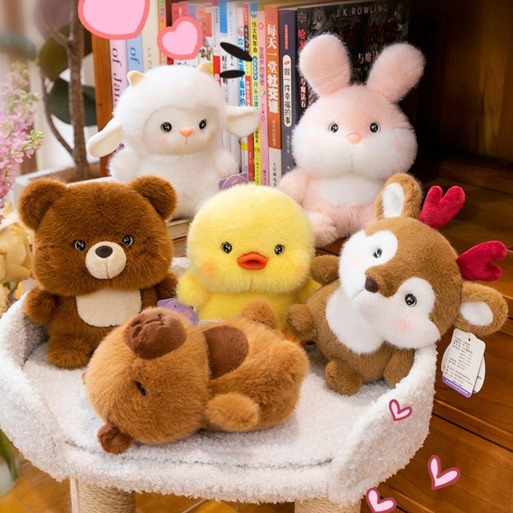 Cute 16cm Plush Companion Doll Plush Elephant Stuffed Animal Pillow Capybara Super Soft Animal Plush Toy Desk