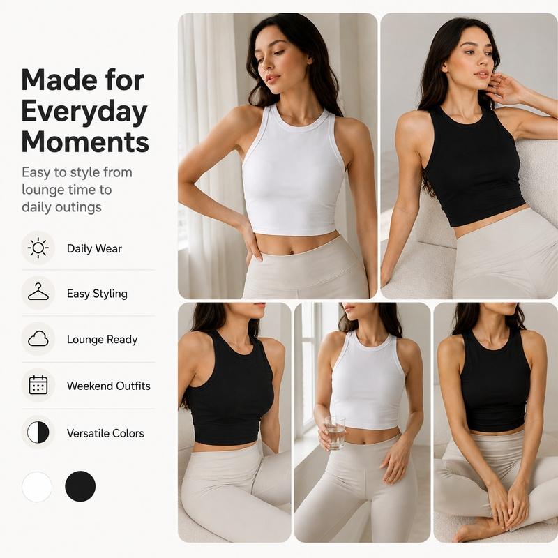 Women's casual sports vest, suitable for fitness, running, and tennis, new model, high-quality fabric, casual sports fashion.