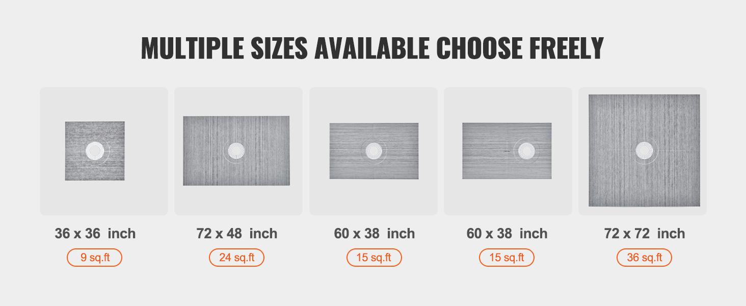 【Summerfinds】VEVOR Leakproof Shower Tray Kit Set, 48"x72" with 6.3" Central Drain, Lightweight EPS Board Installation Supplies, 2 Waterproof Cloths & Slope Sticks for Bathroom, Slim Profile