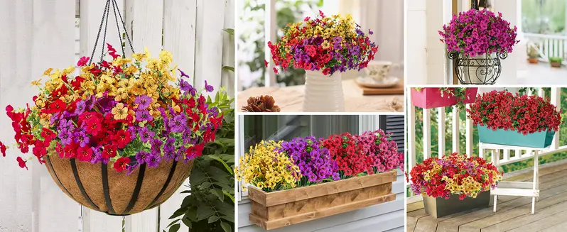 Product Introduction of Artificial Flower (24pcs/set), UV Resistant Colorful Fake Flower, Decorative Bouquet for Home Decor Garden Party Wedding Decor 15