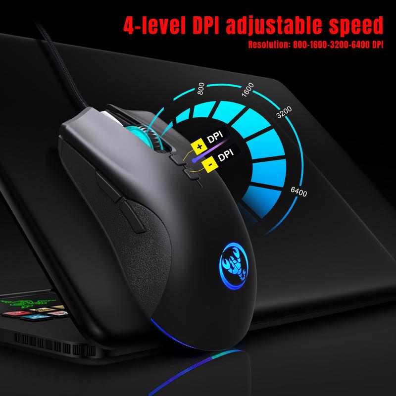 Keyboard and Mouse Combo Set, 61-Key Slim Membrane RGB Backlit Keyboard with Dual-Color Injection Keycaps and Optical Mouse, USB Plug-and-Play