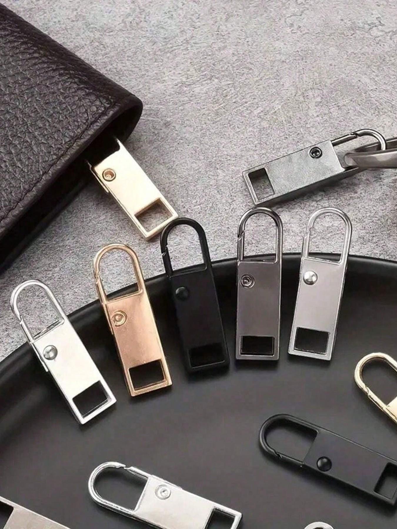 Metal Detachable Zipper Pulls, Replaceable Metal Zip Sliders, DIY Zipper Pulls for Bags Shoes Clothes, Travel Essentials, Removable Zipper